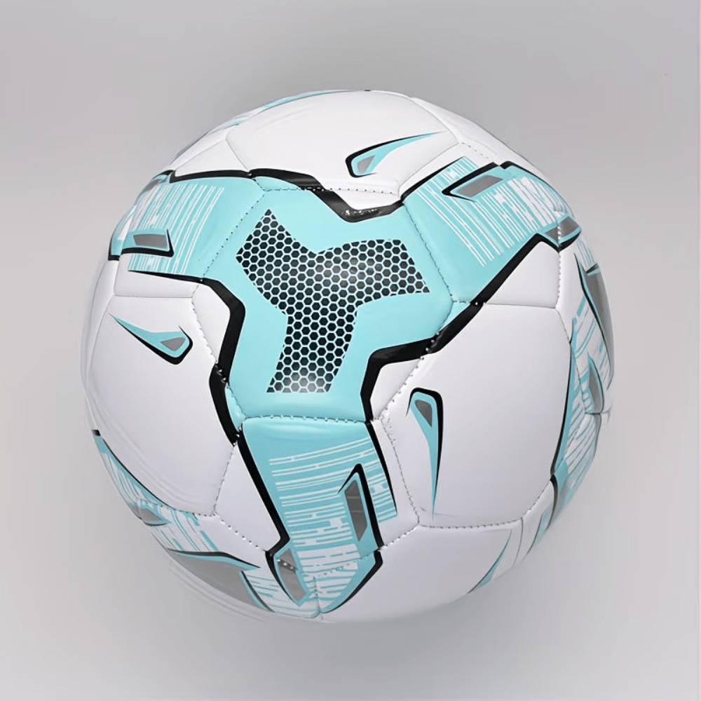 Durable size 5 soccer ball designed for training and matches with PU textured grip for reliable control and performance. 1
