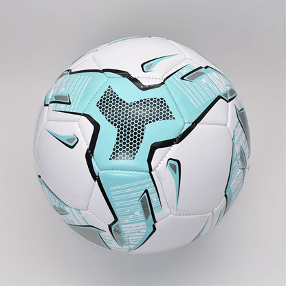 Durable size 5 soccer ball designed for training and matches with PU textured grip for reliable control and performance. 1