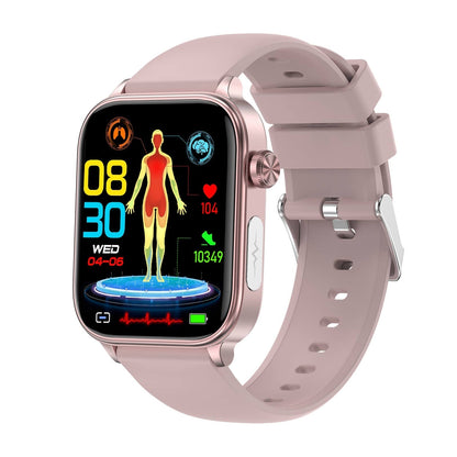 ECG health monitoring smart watch with Bluetooth calling, IP68 water resistance, and fitness tracking features including sleep analysis. 0