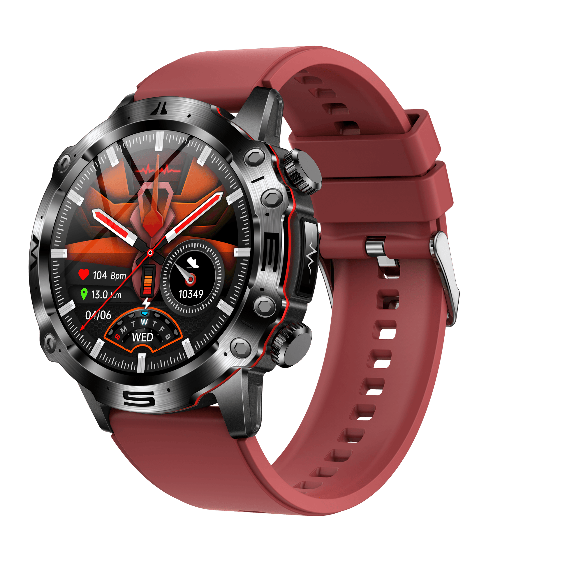 ECG Smartwatch featuring an AMOLED display, designed for health tracking and fitness monitoring with Bluetooth connectivity. 4