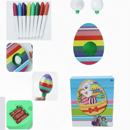 Egg Decorating Spinner Kit featuring non-toxic markers for easy and mess-free DIY Easter crafts and art activities. 4