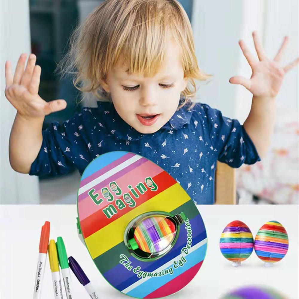 Egg Decorating Spinner Kit featuring non-toxic markers for easy and mess-free DIY Easter crafts and art activities. 3