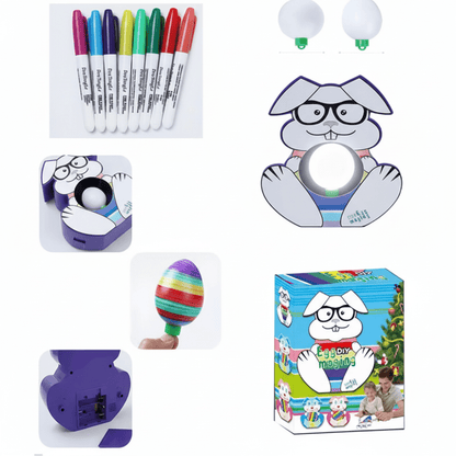 Egg Decorating Spinner Kit featuring non-toxic markers for easy and mess-free DIY Easter crafts and art activities. 8