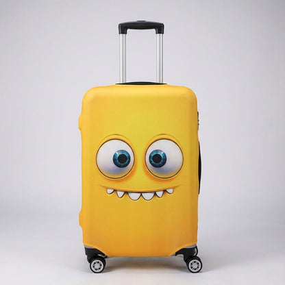 Elastic luggage cover for suitcases 46-81 cm, featuring a cheerful print design, stretchable protection, and machine washable material for durable travel safety 12