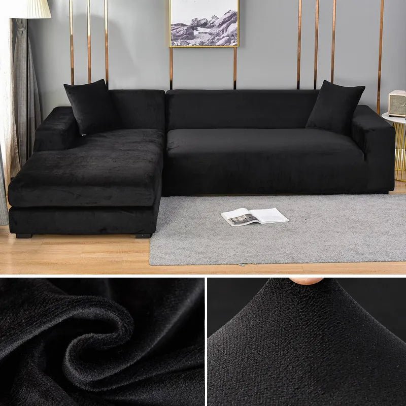 Elastic sofa cover featuring stain protection and a secure fit, designed as a washable slipcover for couches, ideal for pet-friendly homes. 15