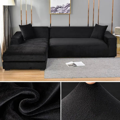 Elastic sofa cover featuring stain protection and a secure fit, designed as a washable slipcover for couches, ideal for pet-friendly homes. 15