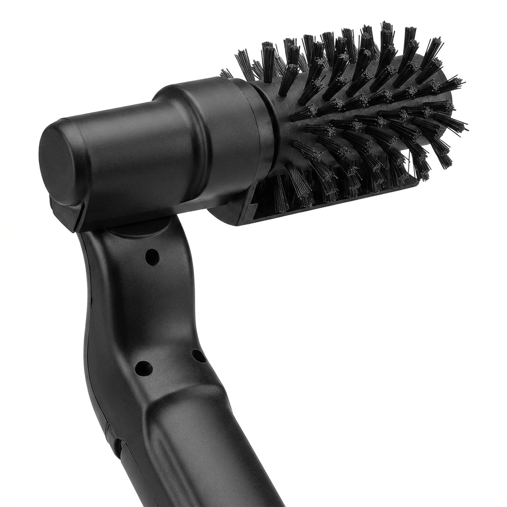 Electric BBQ Grill Brush designed for efficient grease removal, featuring a handheld powered cleaning tool ideal for barbecue grates. 7