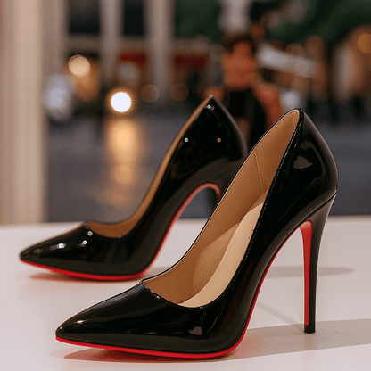 Elegant heels featuring cushioned insoles for all-day comfort, available in classic black and white options. 0