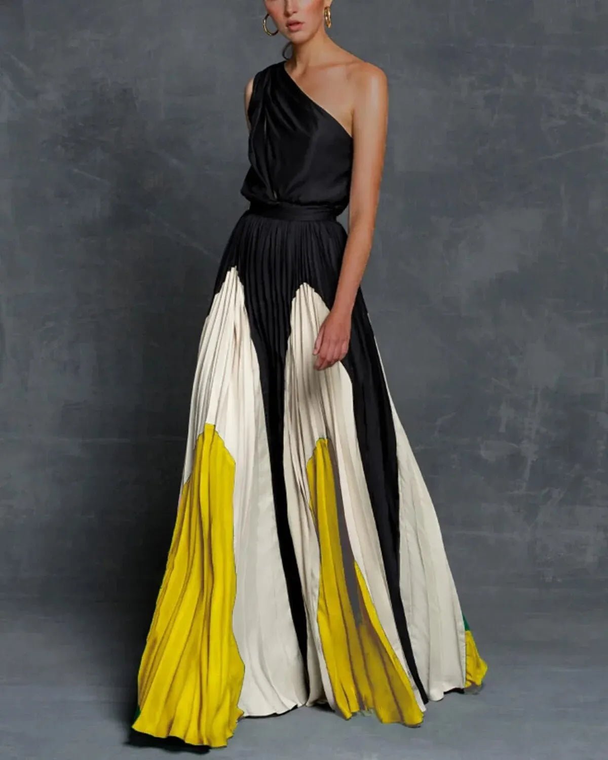 Elegant Maxi Dress with Unique Shoulder Design – Flowy Long Dress for Women, Comfortable Fit 0