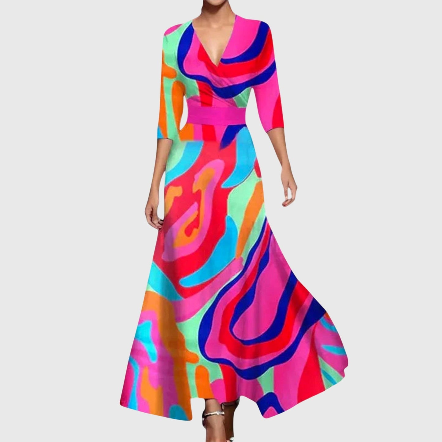 Elegant midi dress for women featuring a flattering fit, versatile black design perfect for day to evening wear. 5