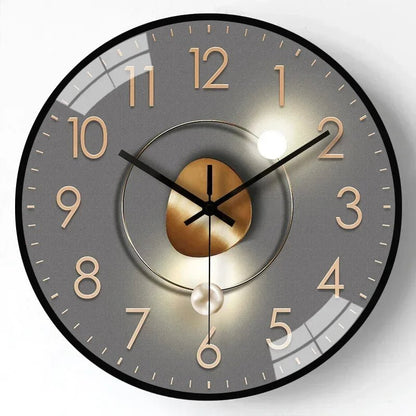 Elegant wall clock with a classic design featuring a quiet mechanism, ideal for enhancing the decor of living rooms, bedrooms, or offices, measuring 30 cm 11
