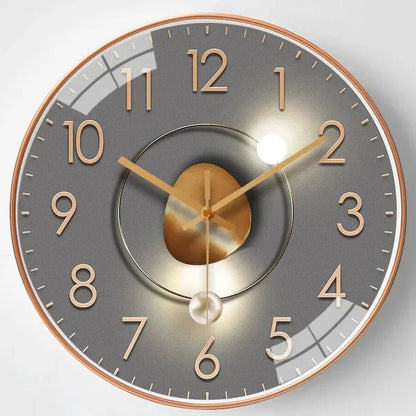Elegant wall clock with a classic design featuring a quiet mechanism, ideal for enhancing the decor of living rooms, bedrooms, or offices, measuring 30 cm 13