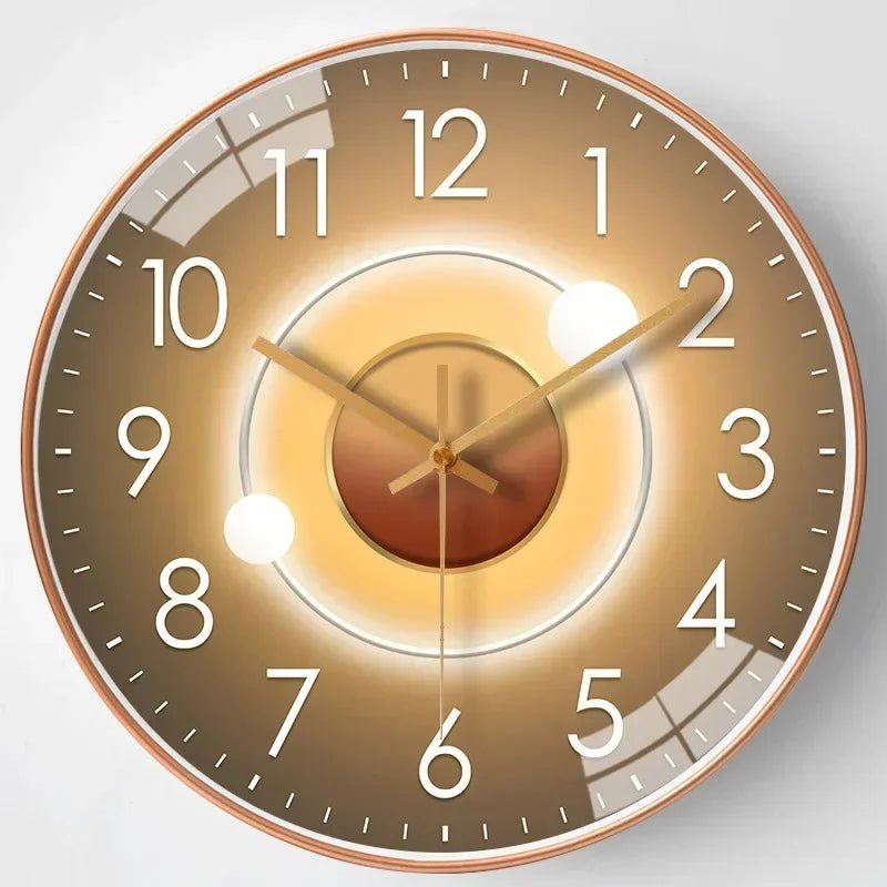 Elegant wall clock with a classic design featuring a quiet mechanism, ideal for enhancing the decor of living rooms, bedrooms, or offices, measuring 30 cm 0