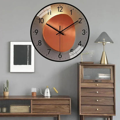 Elegant wall clock with a classic design featuring a quiet mechanism, ideal for enhancing the decor of living rooms, bedrooms, or offices, measuring 30 cm 4