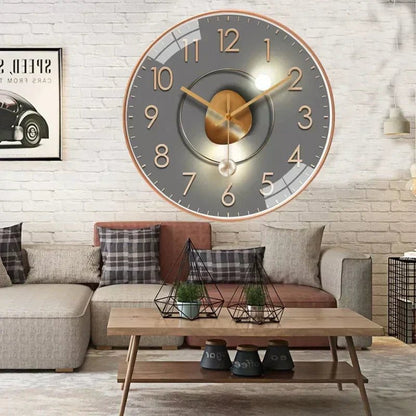 Elegant wall clock with a classic design featuring a quiet mechanism, ideal for enhancing the decor of living rooms, bedrooms, or offices, measuring 30 cm 2