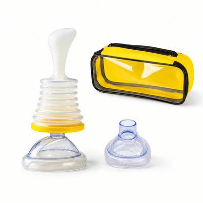 Emergency Choking Rescue Device featuring manual suction and a variety of mask sizes for effective airway clearance and lifesaving support. 2