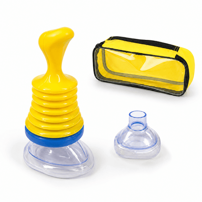 Emergency Choking Rescue Device featuring manual suction and a variety of mask sizes for effective airway clearance and lifesaving support. 9