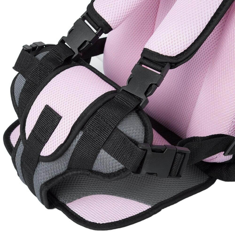 Ergonomic baby car seat featuring a 5-point harness, designed for toddlers aged 0-12 years, made with breathable mesh material for comfort 7