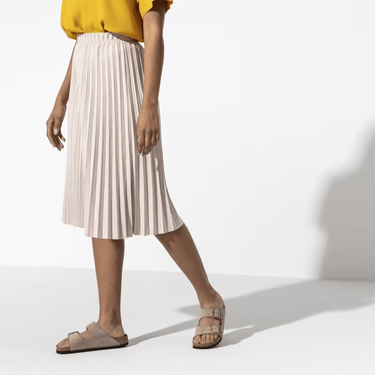 Ergonomic taupe suede sandals for women featuring adjustable straps, designed for casual comfort and support. 5
