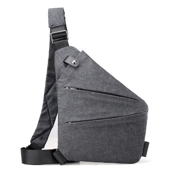 Ergonomic sling bag designed for both women and men, featuring a non-slip fit and made from water-repellent Oxford fabric, showcasing a slim 3