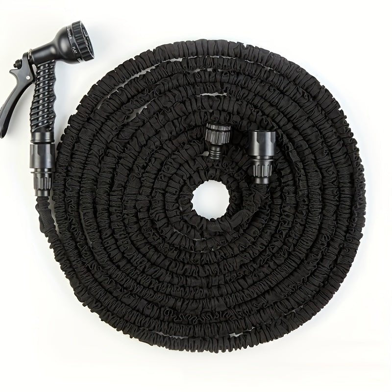 Expandable garden hose featuring high-pressure capability, made from durable latex with a flexible design, ideal for gardening and outdoor use. 5