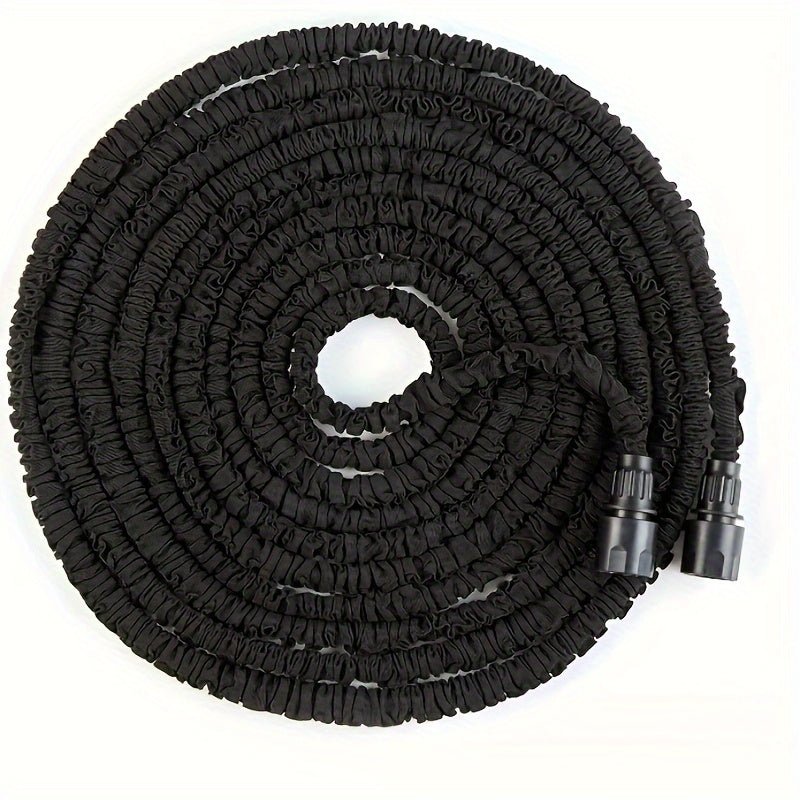 Expandable garden hose featuring high-pressure capability, made from durable latex with a flexible design, ideal for gardening and outdoor use. 7