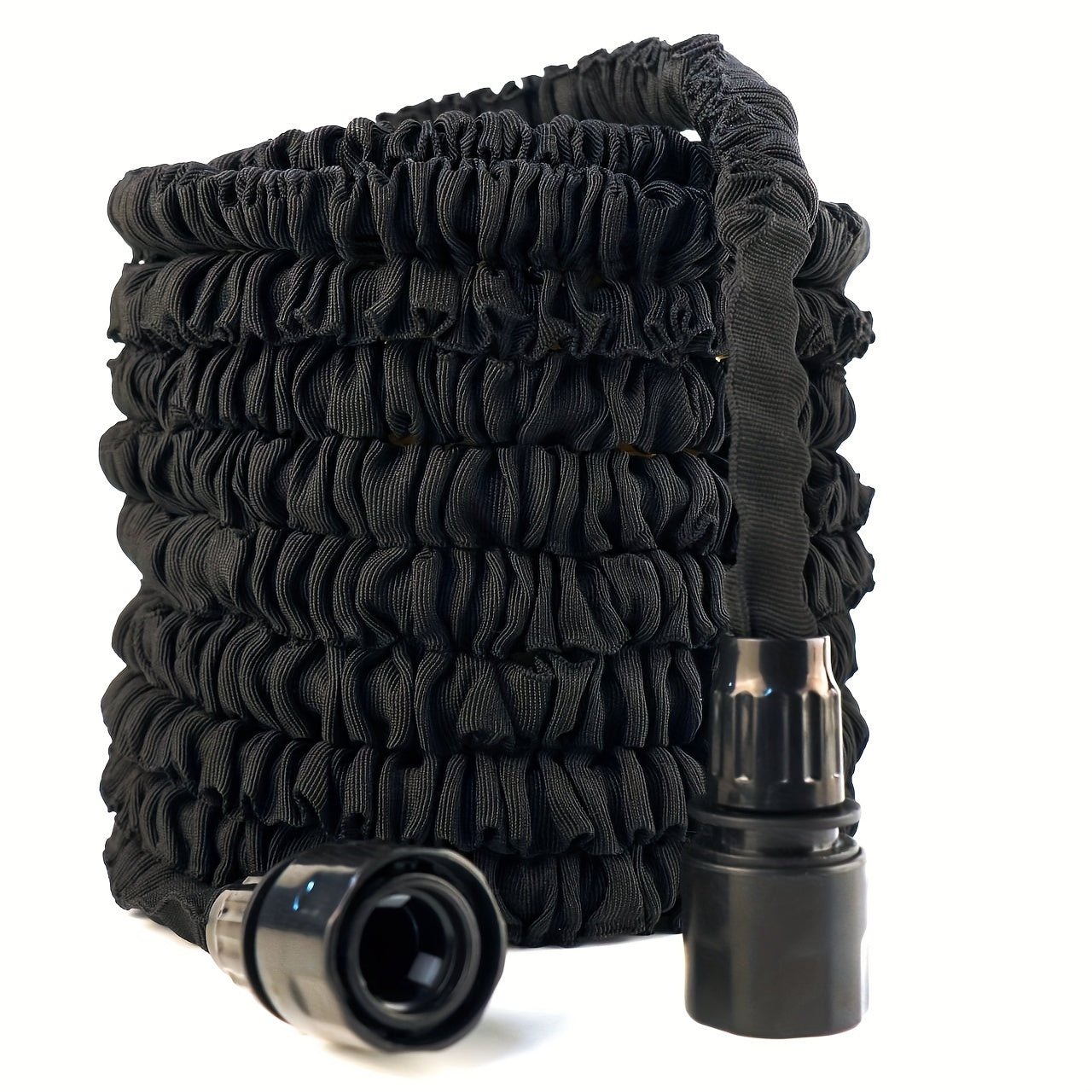 Expandable garden hose featuring high-pressure capability, made from durable latex with a flexible design, ideal for gardening and outdoor use. 2