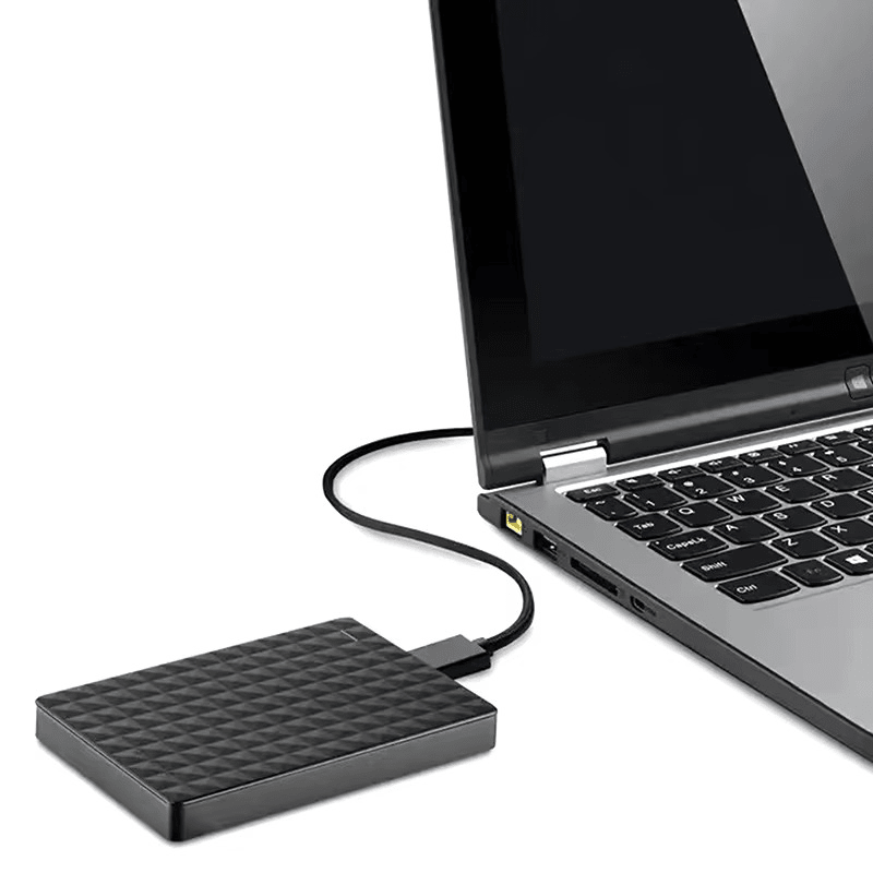 External hard drive 8TB USB 3.0 portable storage solution in a compact black design with plug-and-play functionality for easy data transfer and backup 3