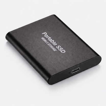 External SSD 512GB with High-Speed USB Connection – Portable Silver Storage Drive 0