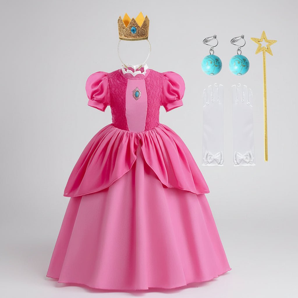 Fantasy Princess Dress for Kids featuring a charming daisy motif, perfect for carnival costumes, birthdays, and themed parties, available in sizes 2-10 3