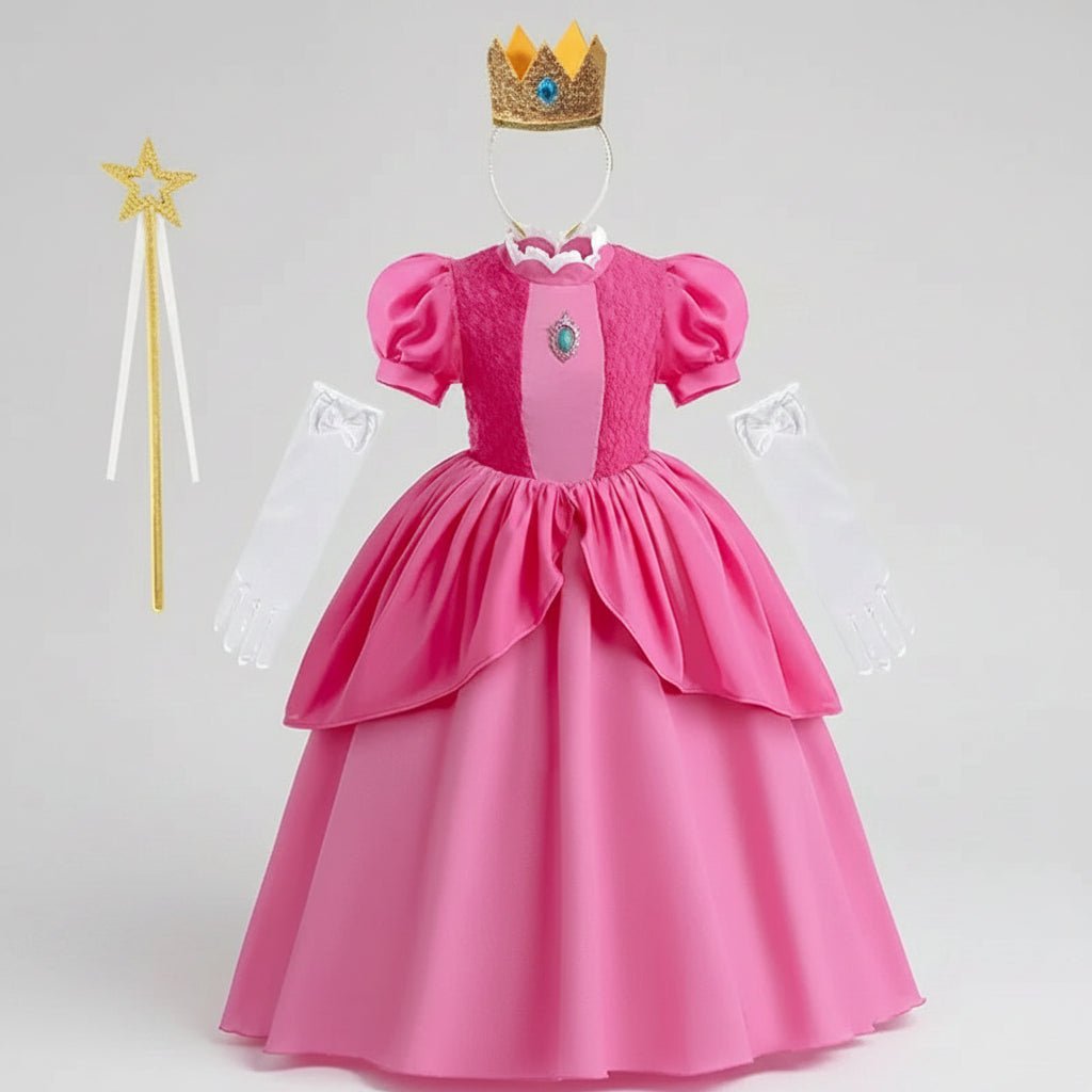 Fantasy Princess Dress for Kids featuring a charming daisy motif, perfect for carnival costumes, birthdays, and themed parties, available in sizes 2-10 2