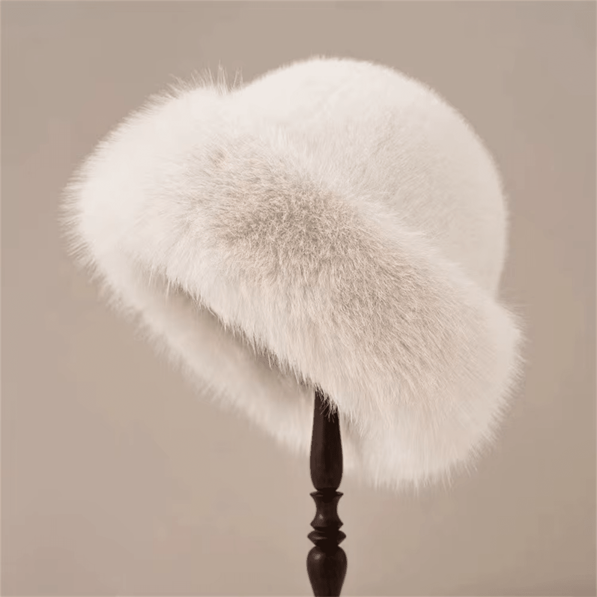 Faux fur hat for adults, featuring exceptional warmth and chic elegance, perfect soft winter accessory for style and comfort. 0
