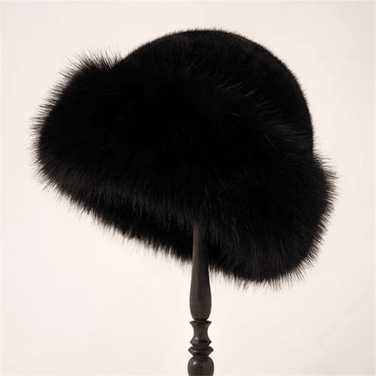 Faux fur hat for adults, featuring exceptional warmth and chic elegance, perfect soft winter accessory for style and comfort. 3