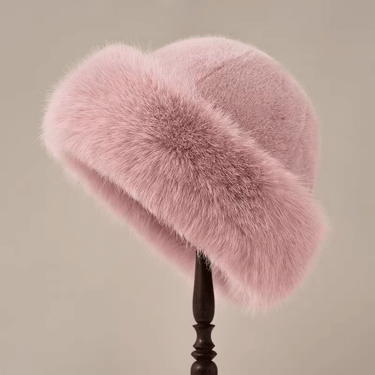 Faux fur hat for adults, featuring exceptional warmth and chic elegance, perfect soft winter accessory for style and comfort. 1