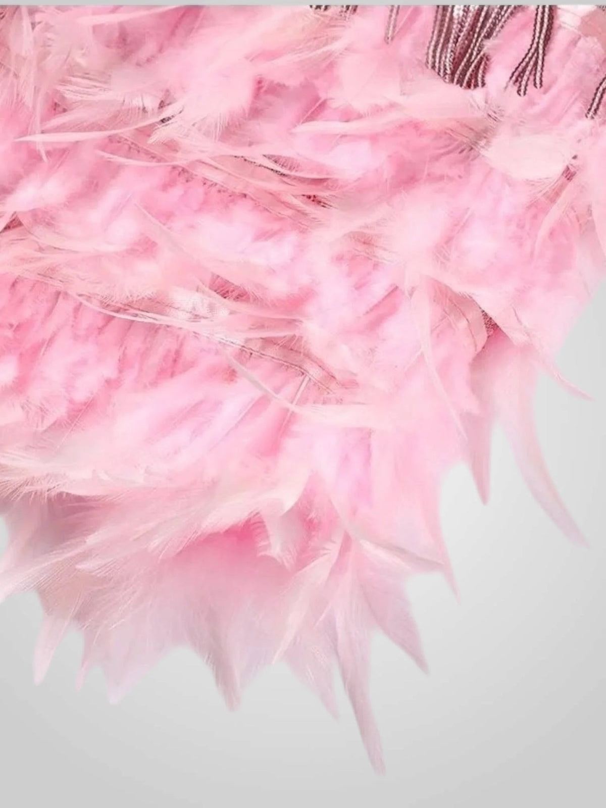 Elegant feathered mini dress featuring a chic silhouette, perfect for parties, with a comfortable fit that enhances your style. 8