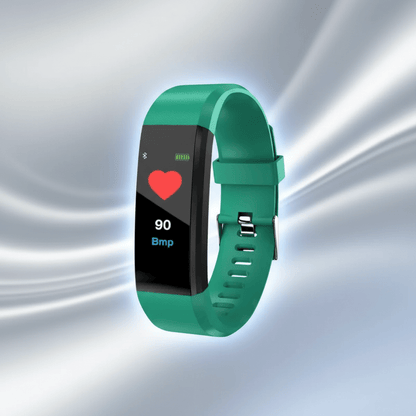 Fitness Tracker Smartwatch featuring blood pressure monitoring, sleep tracking capabilities, and an adjustable silicone strap, ideal for health-conscious individuals. 2