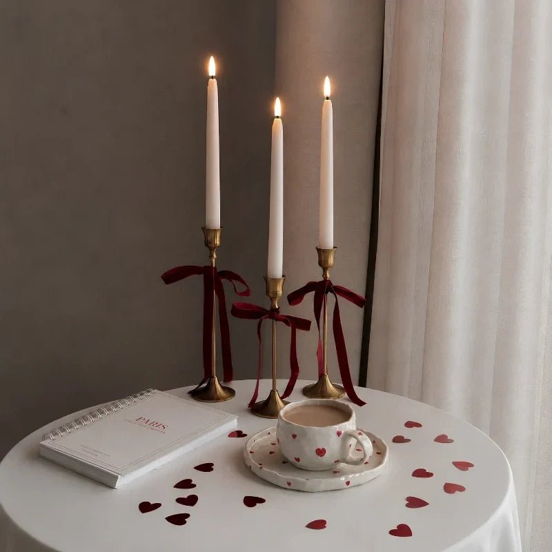 Flameless LED candle tapers for chandelier lighting in slim design, available in customizable finishes, offered in 4, 6, or 10 6