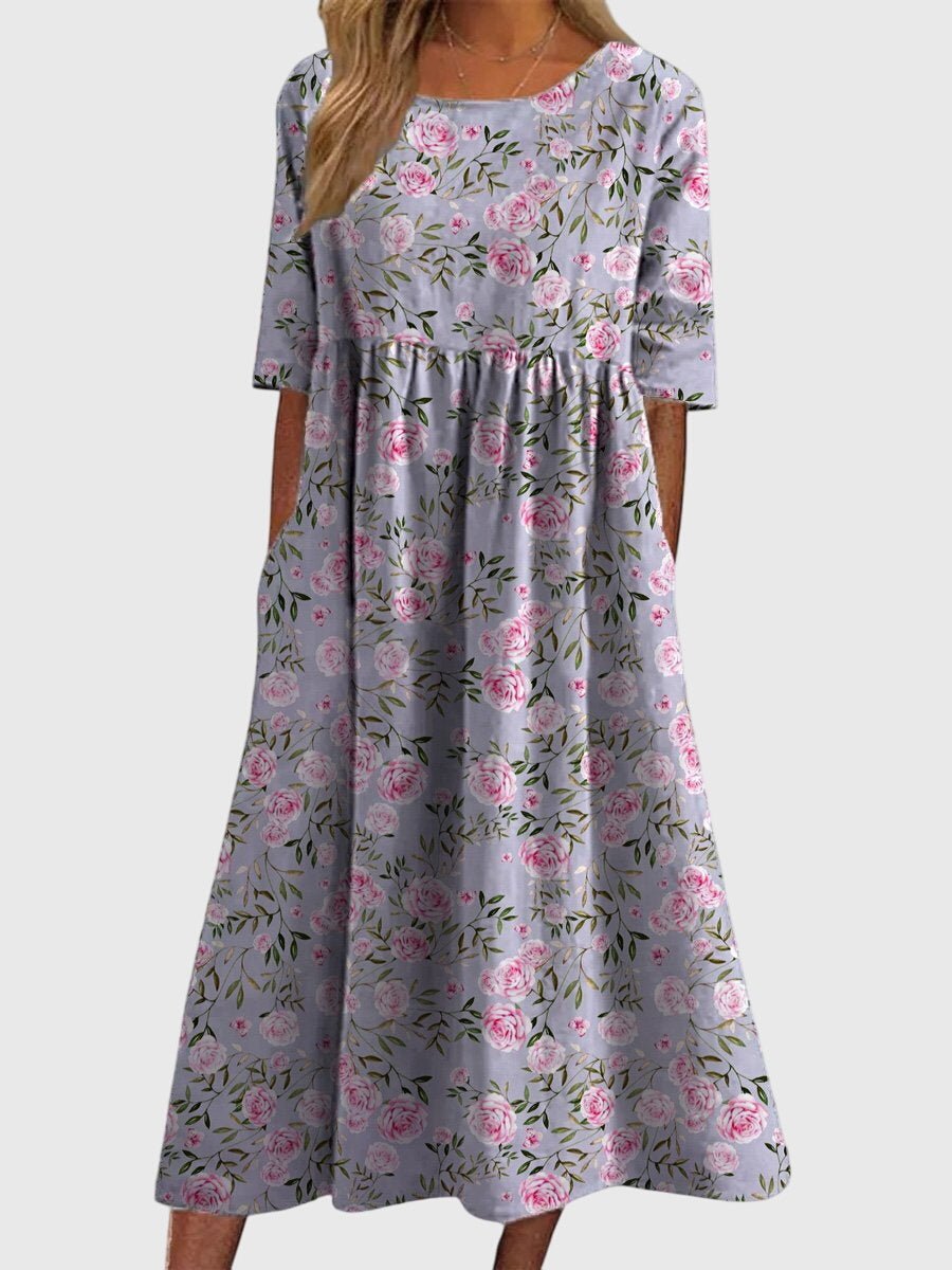 Flattering midi dress for women featuring intricate embroidered details, perfect for versatile summer styling for any occasion. 5