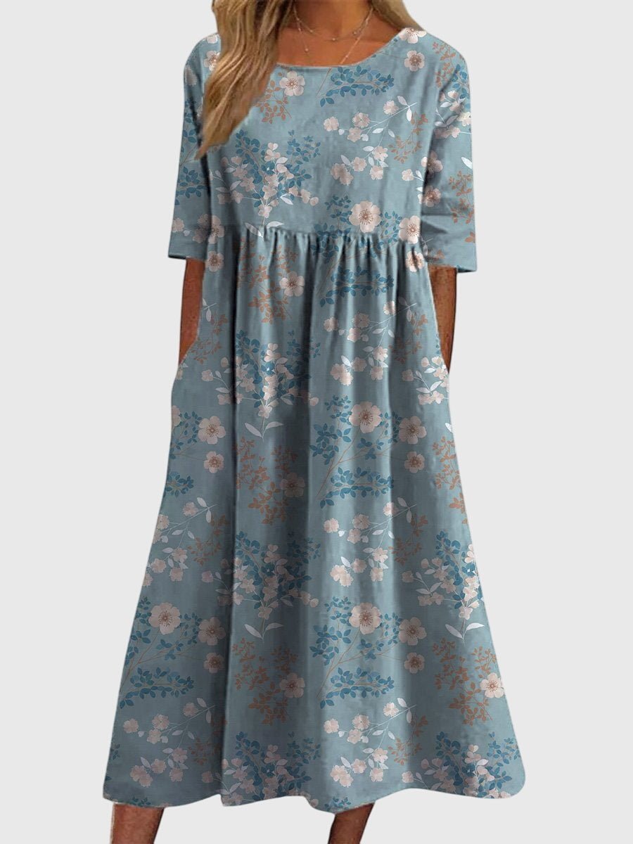Flattering midi dress for women featuring intricate embroidered details, perfect for versatile summer styling for any occasion. 4