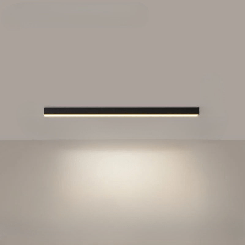 Flush mount ceiling light featuring a sleek modern minimalist design, providing bright illumination ideal for dining rooms and large spaces. 14