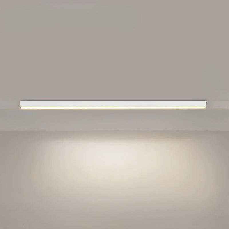 Flush mount ceiling light featuring a sleek modern minimalist design, providing bright illumination ideal for dining rooms and large spaces. 6