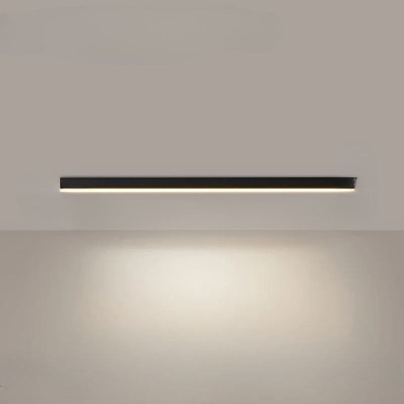 Flush mount ceiling light featuring a sleek modern minimalist design, providing bright illumination ideal for dining rooms and large spaces. 13