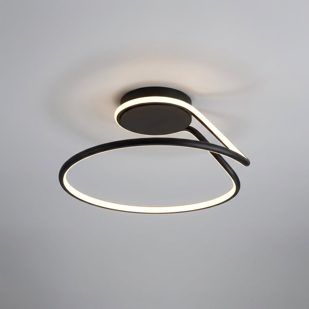 Modern flush mount ceiling light featuring even illumination, energy-efficient design, and a 50cm diameter, perfect for enhancing any contemporary space. 2