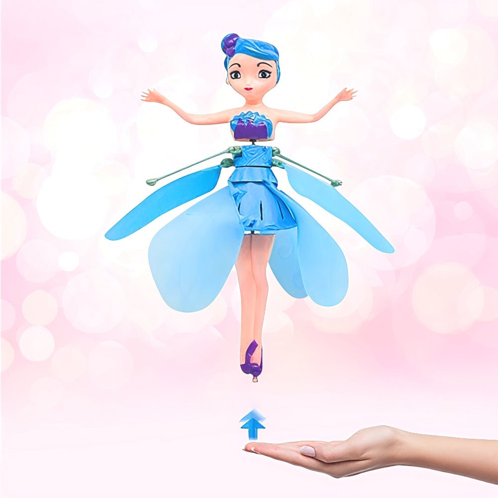 Flying Fairy Toy with hand sensor control, featuring colorful LED light display, designed for indoor play, rechargeable for endless fun for kids. 5
