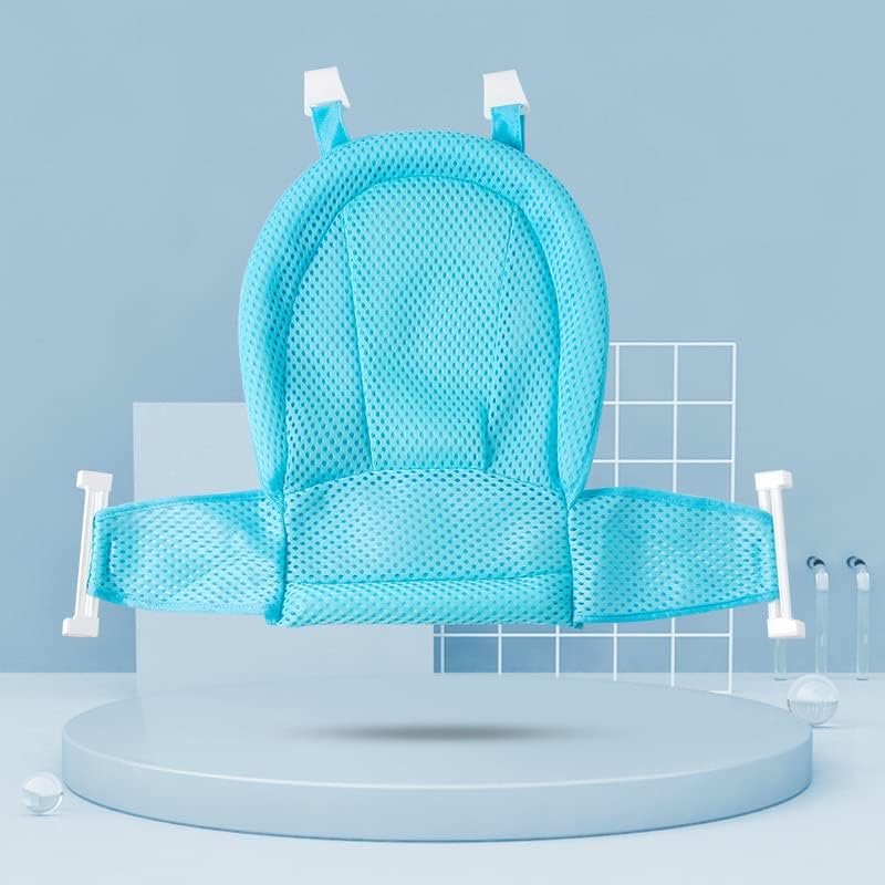 Foldable baby bathtub in gray with non-slip base, designed for infants and toddlers, featuring a quick-drying net for easy portability and storage. 1
