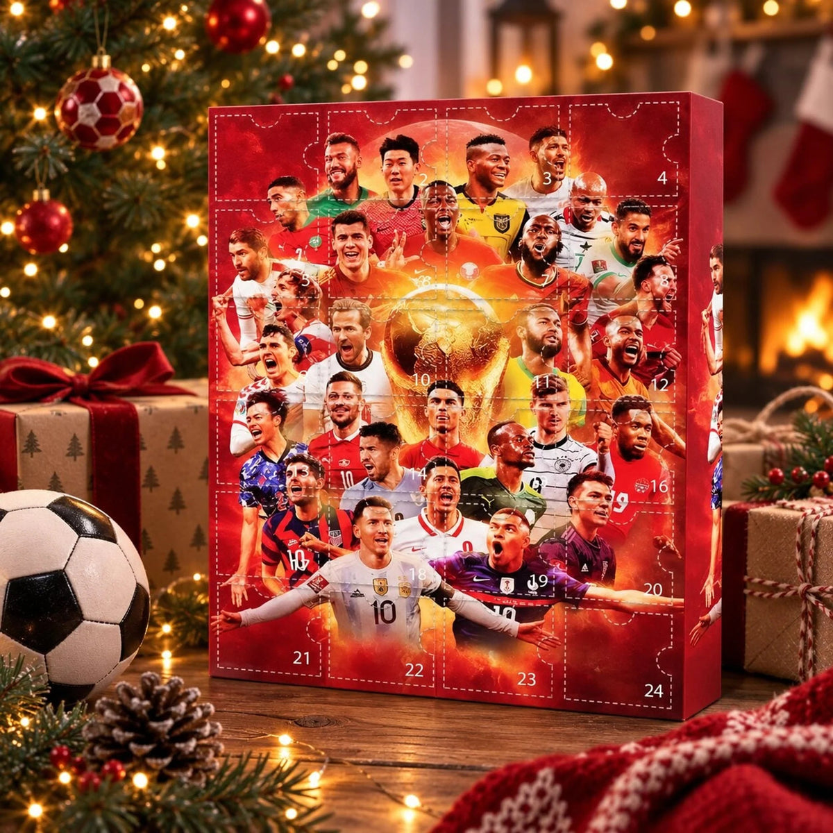 Football Advent Calendar 2026 featuring 24 exciting football-themed surprises for kids, designed to build anticipation for the holiday season. 1