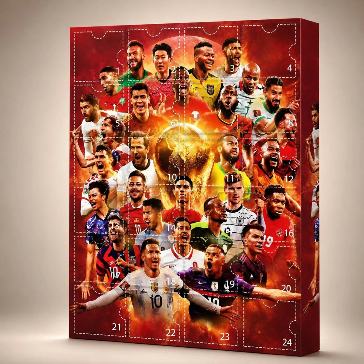 Football Advent Calendar 2026 featuring 24 exciting football-themed surprises for kids, designed to build anticipation for the holiday season. 3