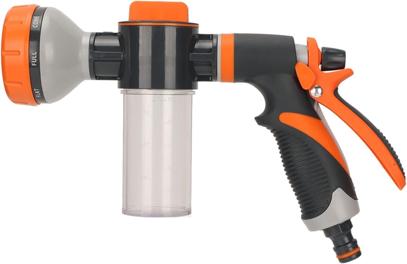High-pressure garden sprayer featuring 8 adjustable spray modes and a foam nozzle, ideal for efficient watering in gardens and effective car washing. 0