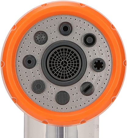 High-pressure garden sprayer featuring 8 adjustable spray modes and a foam nozzle, ideal for efficient watering in gardens and effective car washing. 4