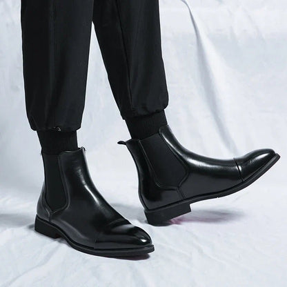 Genuine Leather Chelsea Boots for Men and Women – Timeless Comfort – Black Classic Design 2
